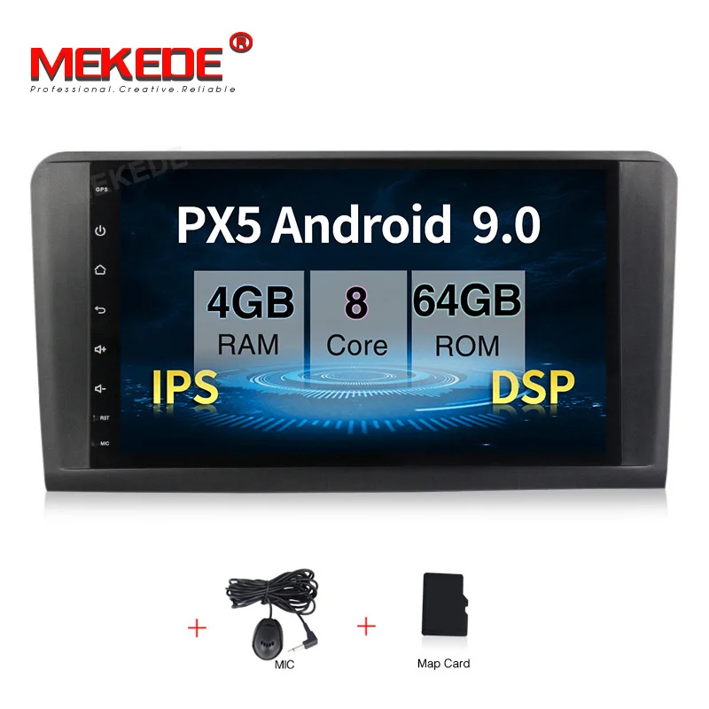 PX5 Octa Core 9''Car Android 9,0 автомобиля DVD gps плеер для Mercedes Benz ML W164 W300 ML350 ML450 ML500 GL X164 G320 GL350 GL450 GL500 - Цвет: PX5