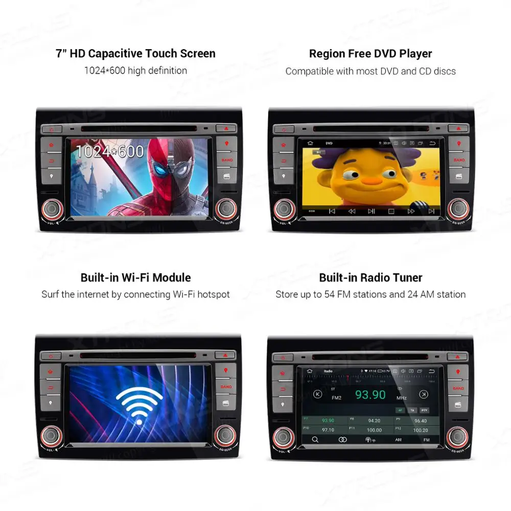 Автомобильный мультимедийный плеер XTRONS 7 &quotAndroid 9 0 DVD стерео радио GPS навигация OBD