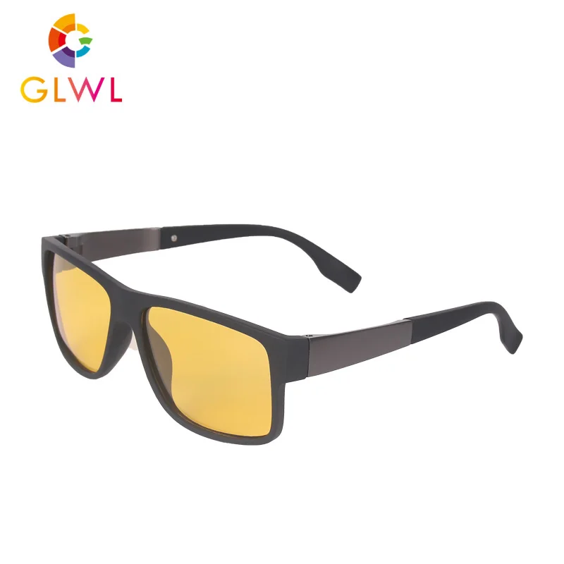 

Солнцезащитные очки Мужские, 2021, желтые, поляризационные, для вождения, ретро зеркальные