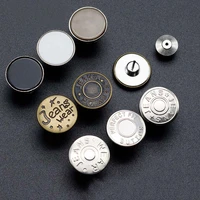 2pcs jeans button waist adjustment button for jeans clothing handmade without sewing exempt nail snap