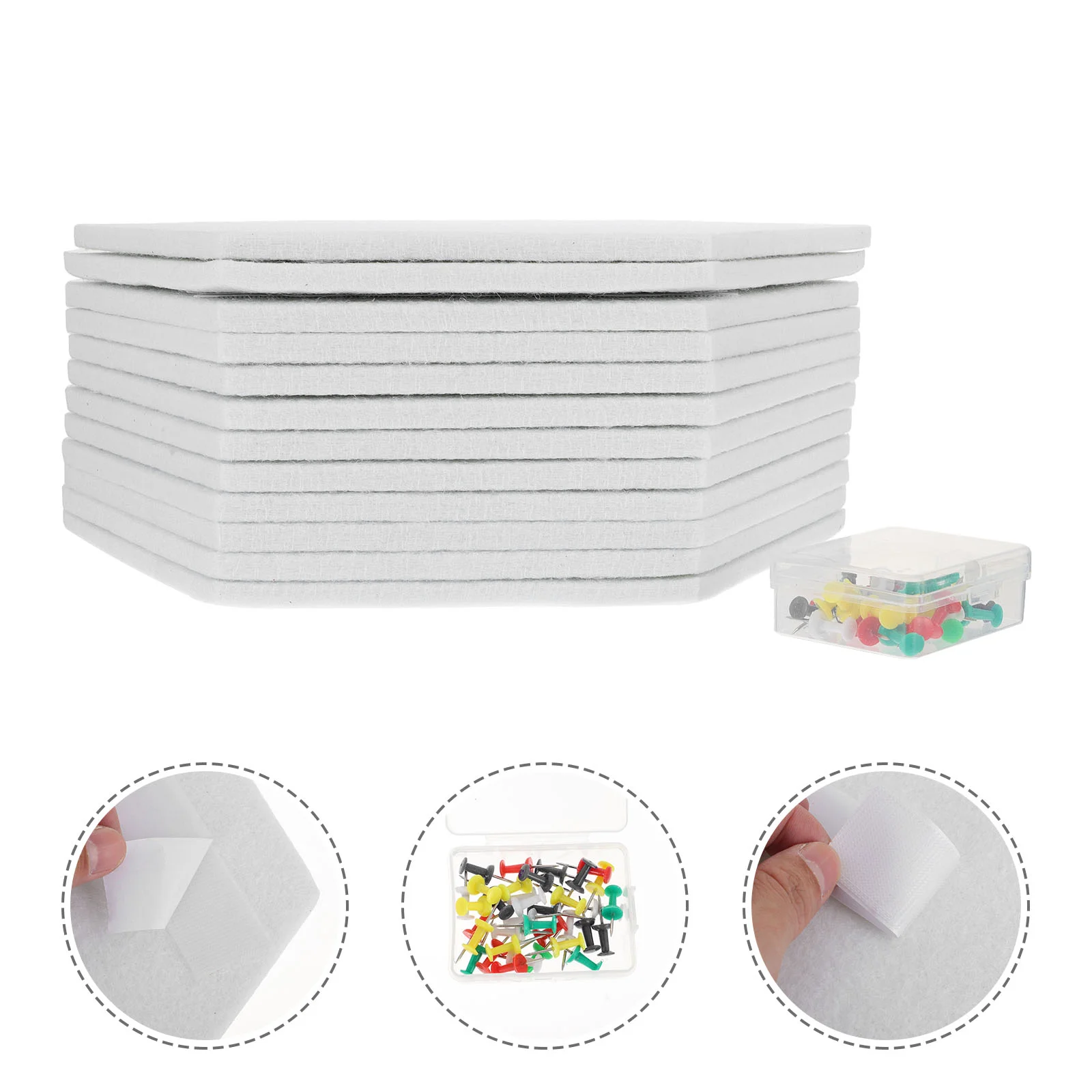 

12 шт., Звукопоглощающие материалы, практичные звукоизоляционные коврики с зажимами (белые)