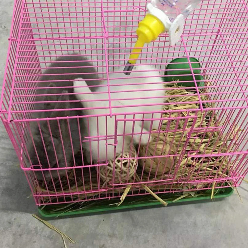 4 Pcs Pet Balls Rabbit Toys Bunny Straw Rattan Woven Chewing Ball Teeth Cleaning Training Biting | Дом и сад