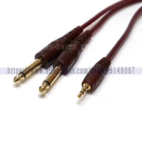 3 5mm 18 stereo trs jack male to dual 6 35mm 14 ts mono jack male y splitter audio cable for laptopspeakermixerdj 1 5m