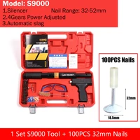 manual concrete steel nail gun integrated ceiling decoration tool silencer with 100pcs 3242mm round steel nails slotting decor