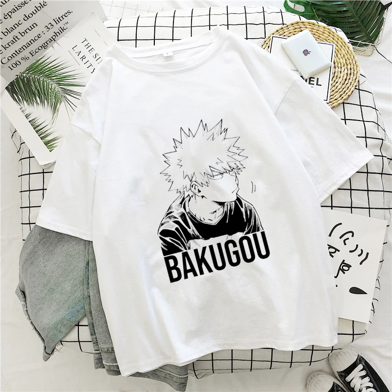 Женские футболки с принтом из аниме Мой герой модные короткими рукавами женские