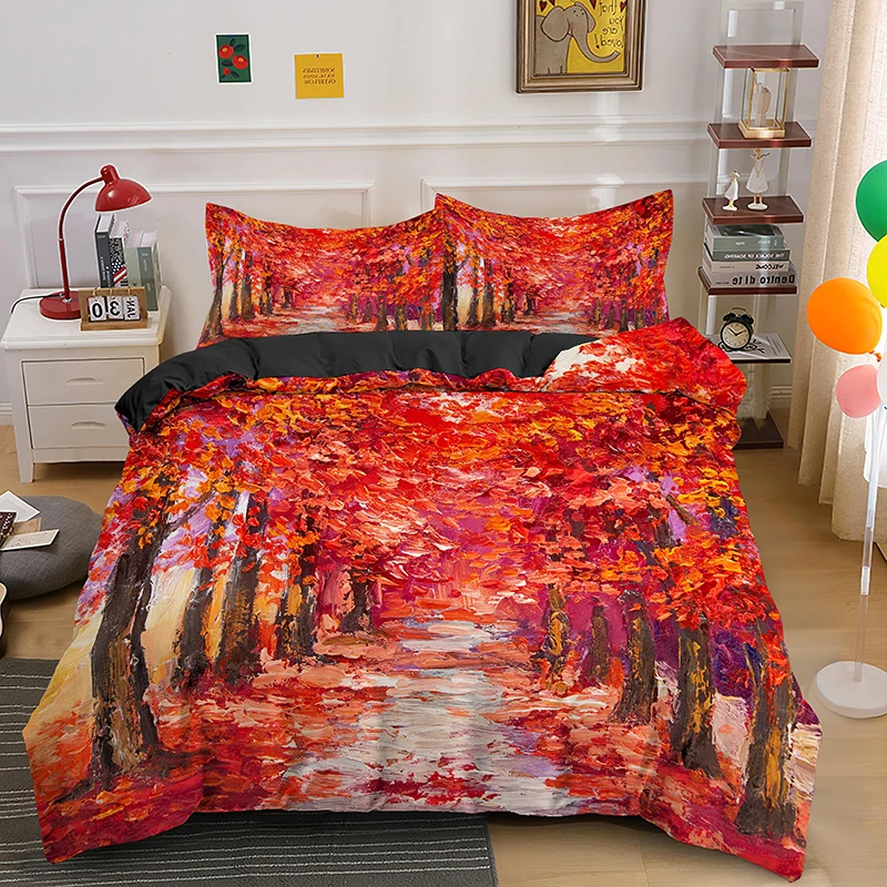Комплект постельного белья с красочным принтом дизайнерский комплект для