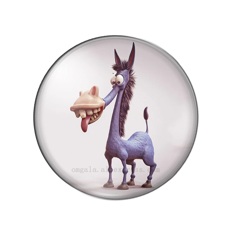 3D милая лошадь корова свинка овечка фоторамка с круглым кабошоном для фото