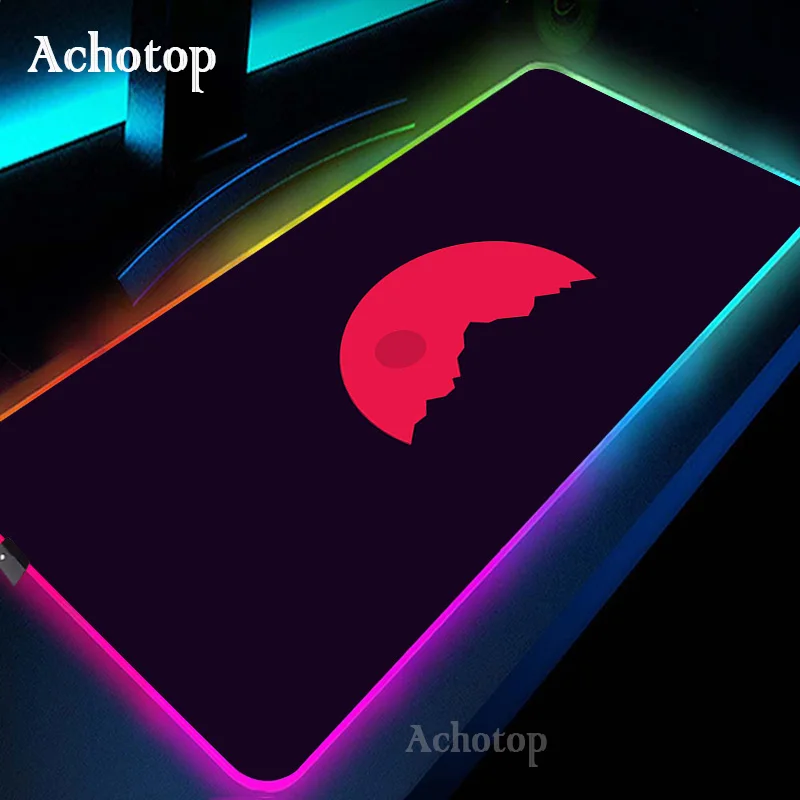 

Mountains Minimalist RGB Gaming Mouse Pad Rubber Mouse Pad PC Computer Gamer Mousepad LED Desk Mat Large Mouse Pad for CS GO