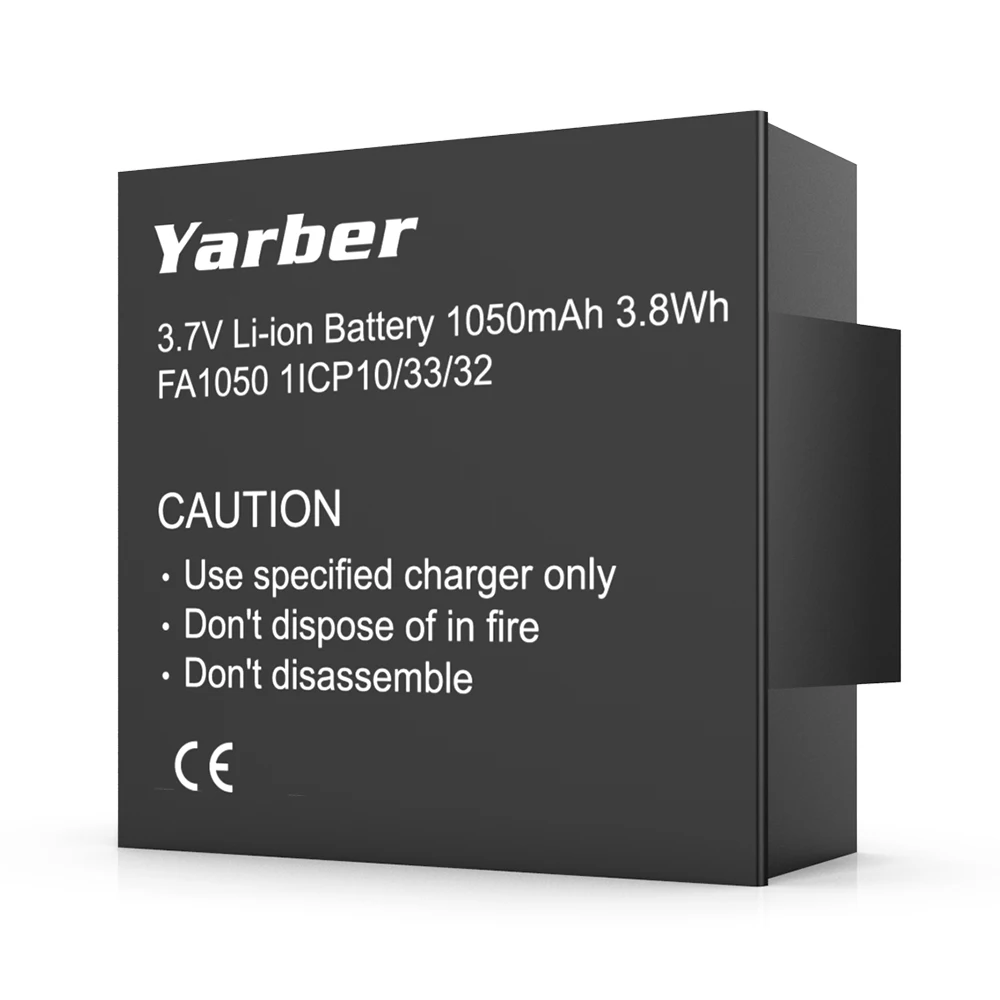 Аккумулятор для экшн камеры Yarber AR01 3 7 В 1050 мАч|Цифровые аккумуляторы| |