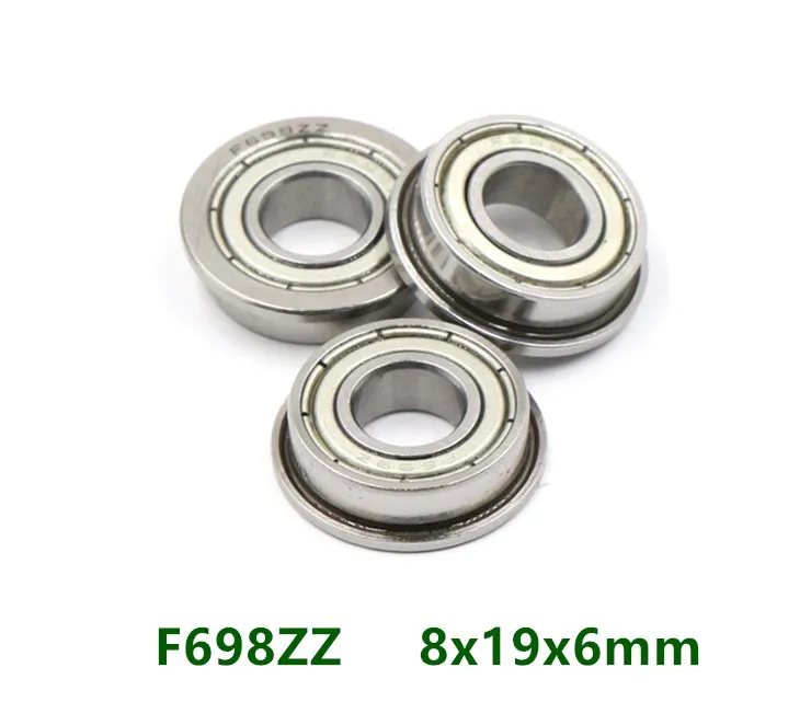 10 шт./50 шт./100 шт. фланцевый подшипник F698ZZ F698-2Z 8x19x6 миниатюрный экранированный фланец Глубокие шаровые подшипники 8*19*6 мм