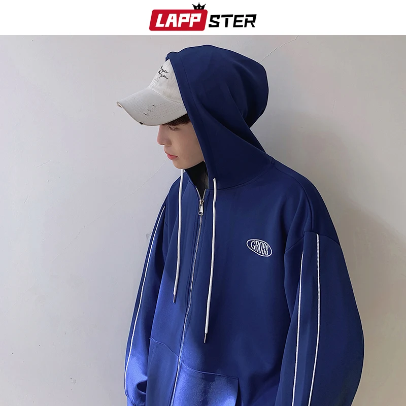 LAPPSTER Tracksuit мужской спортивный костюм осень мужские модные брюки комплект из двух предметов Мужской боковой полосатый Бомбер куртка пальто
