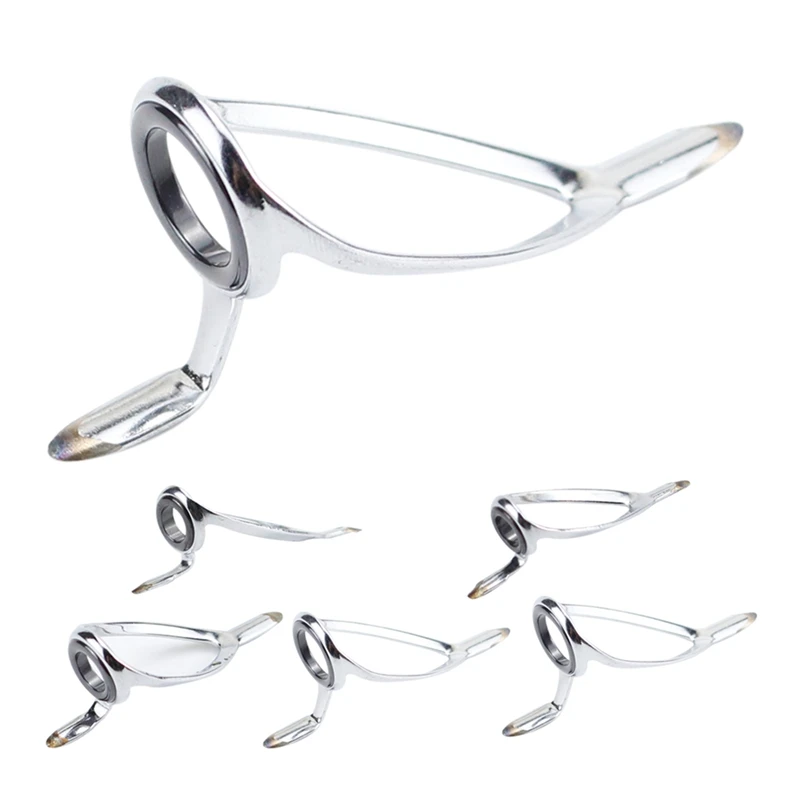 

Fishing Rod Repair Kit Rod Tip Repair Kit Spinning Casting Fishing Rod Guides Replacement Set Steel Ceramic Ring