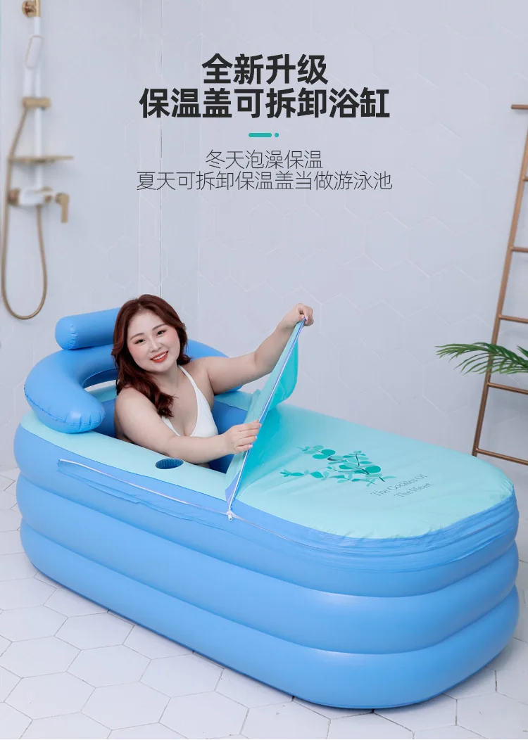 

Pool Foldable Bathtub Shower Plastic Adults Large Winter Thick Portable Inflatable Bathtub Spa Banheira Bathroom Products DG50YP