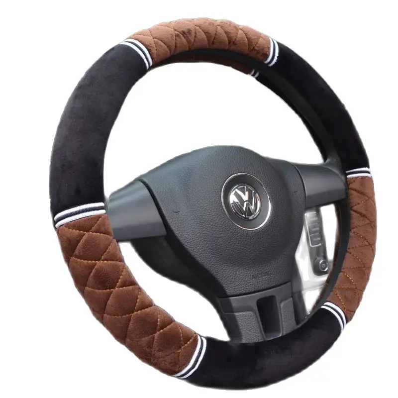 

Чехол рулевого колеса автомобиля 3D рулевое колесо зимнее короткое плюшевое сохраняющее тепло противоскользящее без запаха диаметр 38 см пл...
