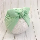 Шапочка для маленьких девочек мягкая одежда для маленьких, повязка на голову с бантом и пряжа для нарисованной длинноволосой девочкой, шляпа