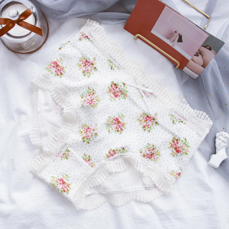 SP & CITY Современное ретро женское нижнее белье с цветочным узором высокая талия