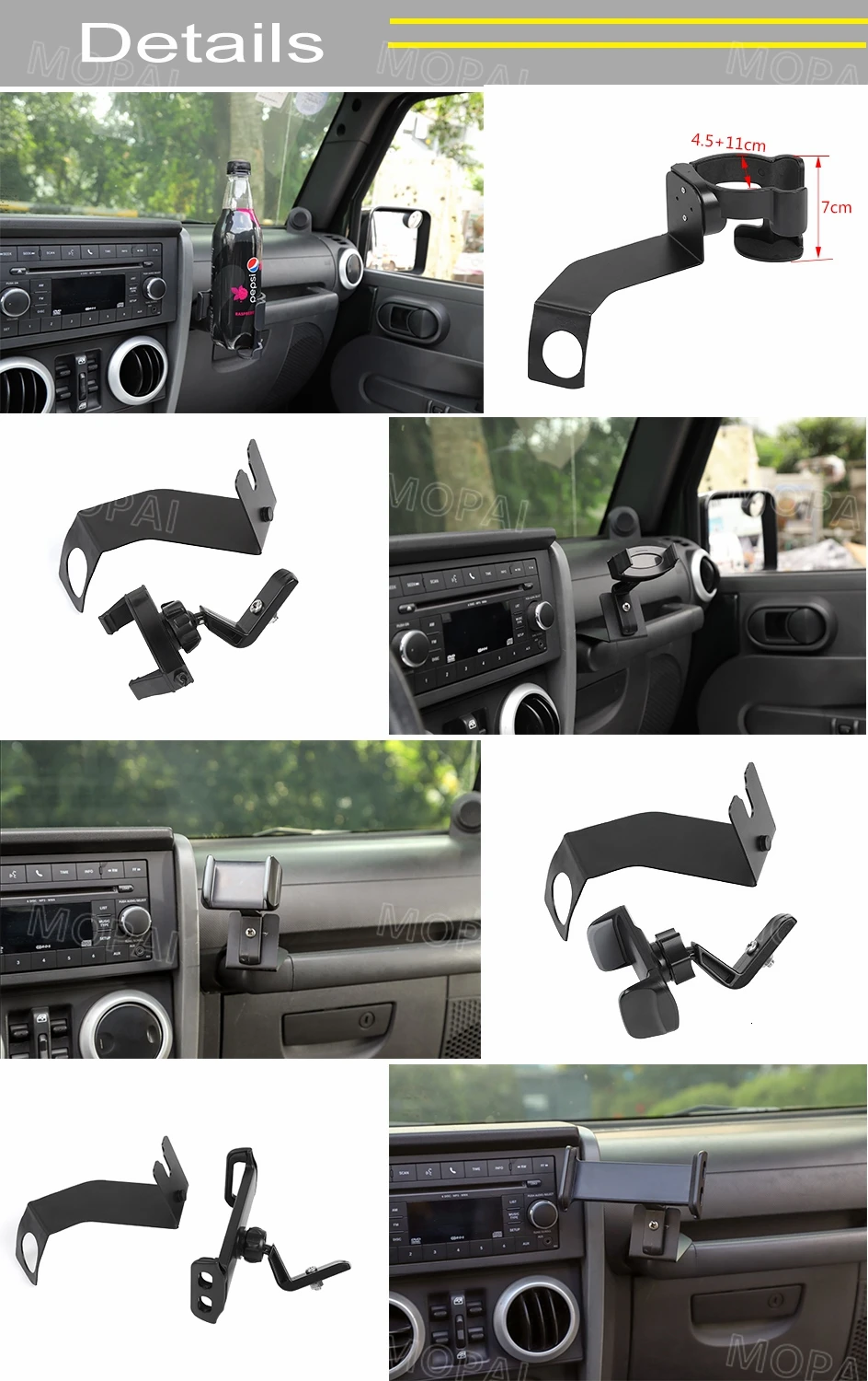 MOPAI Автомобильный кронштейн для Wrangler 2007-2010 автомобильный переговорный Ipad держатель мобильного телефона Аксессуары для Jeep Wrangler JK 2007-2010