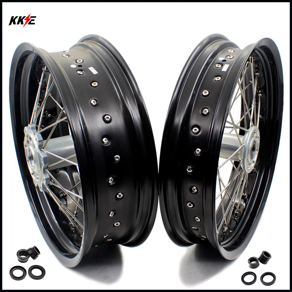 3 5/4 25 SPOKED SUPERMOTO колеса Набор для TM EN MX велосипеды 125-530 2015-2018 серебряные