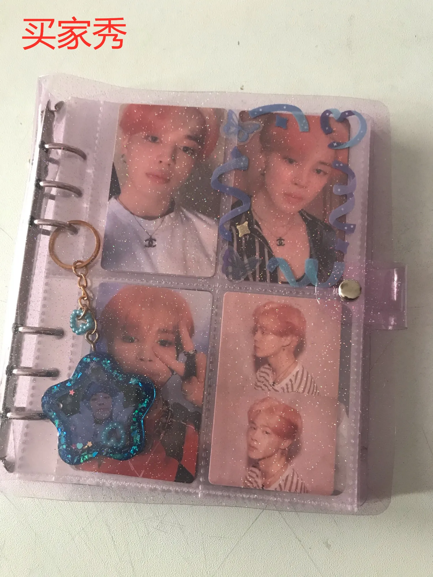 

PVC Portable Photo Album Jelly Color Home Picture Case Storage Sequins Transparent Name Card Book Photo Album Card Photocard