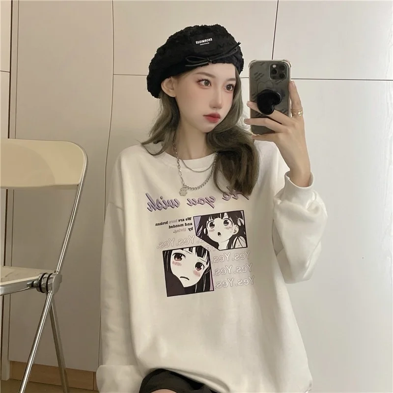 

Женские толстовки, женская тонкая Свободная кофта в Корейском стиле на весну и осень