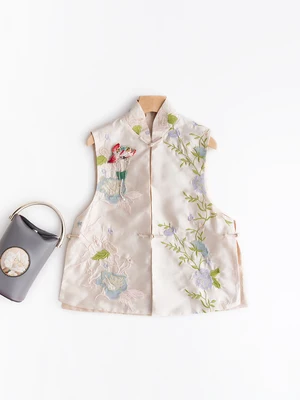2021 вышивка qipao Китайский традиционный костюм Тан китайский стиль Топы Ципао