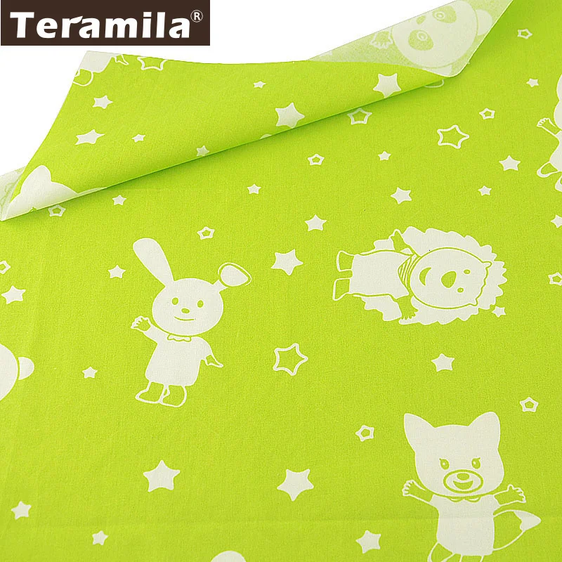 1pcs 50x160cm Teramila хлопок ткани метров 50x160 см животных мультфильм дизайн Telas DIY Лоскутная Ткань Ремесло Tissus Qulits Швейные простыни - Цвет: 1pcs 50x160cm
