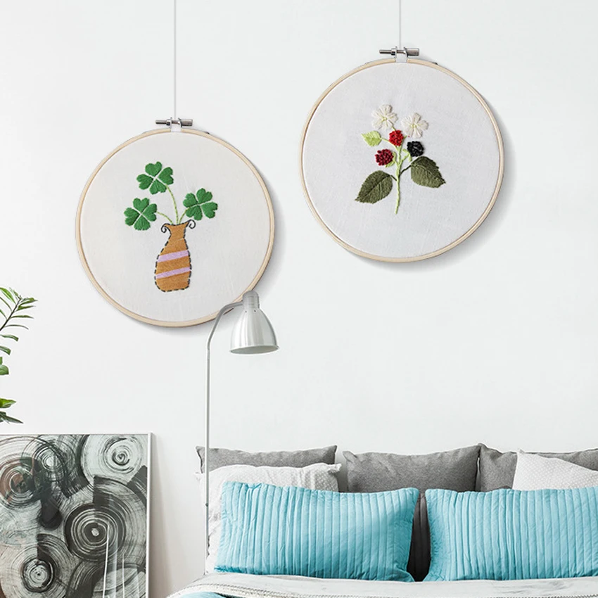 Шикарная вышивка 1 комплект ручная работа новичок творческий цветок с рамкой для