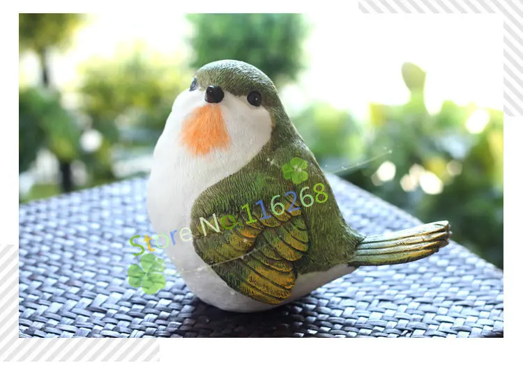 1 piece Resin birds Simulation animal Gardening decoration bird modelling Home crafts Marry birthday gift Creative outdoor t4 | Дом и сад