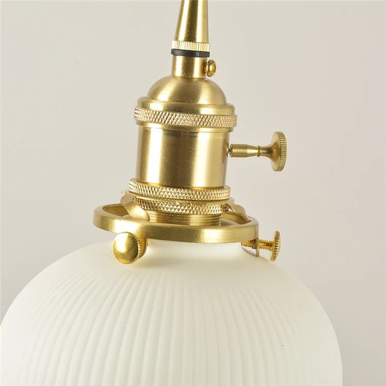 Современная стеклянная люстра в форме шара Подвесная лампа Золотая кухонная