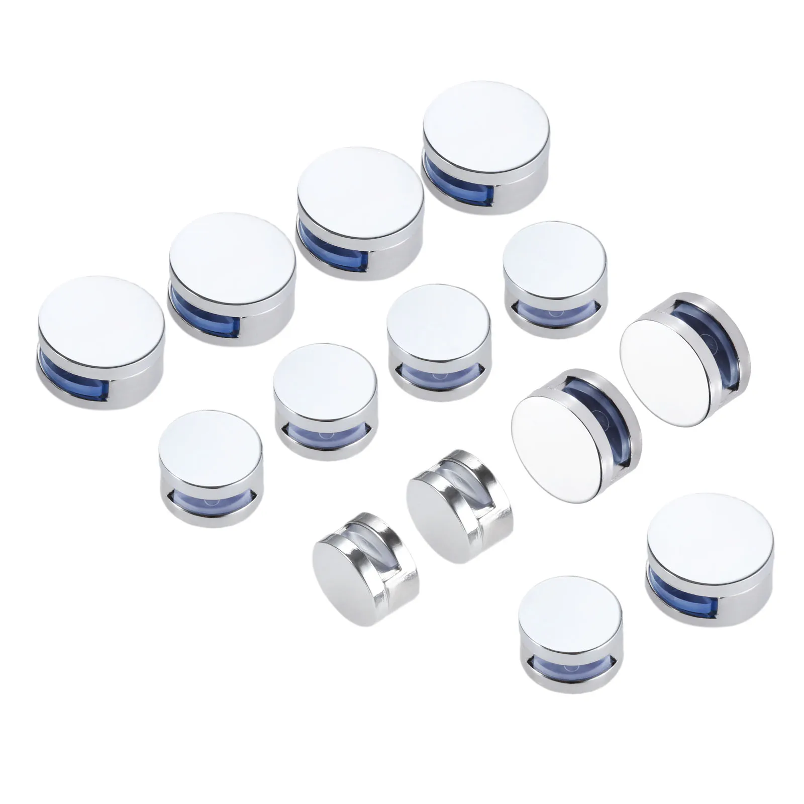 DRELD-Clips de espejo de aleación de Zinc, 10 unids/lote, abrazaderas para soportes de cristal de espejo de 3-5mm, 6-7mm de espesor, soporte de forma redonda