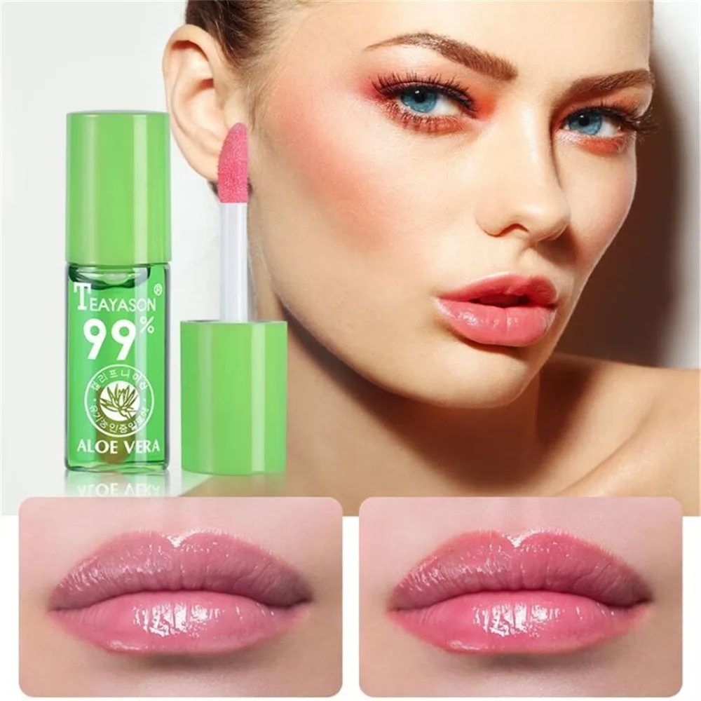 Меняющийся цвет увлажняющий водонепроницаемый Бальзам для губ с алоэ