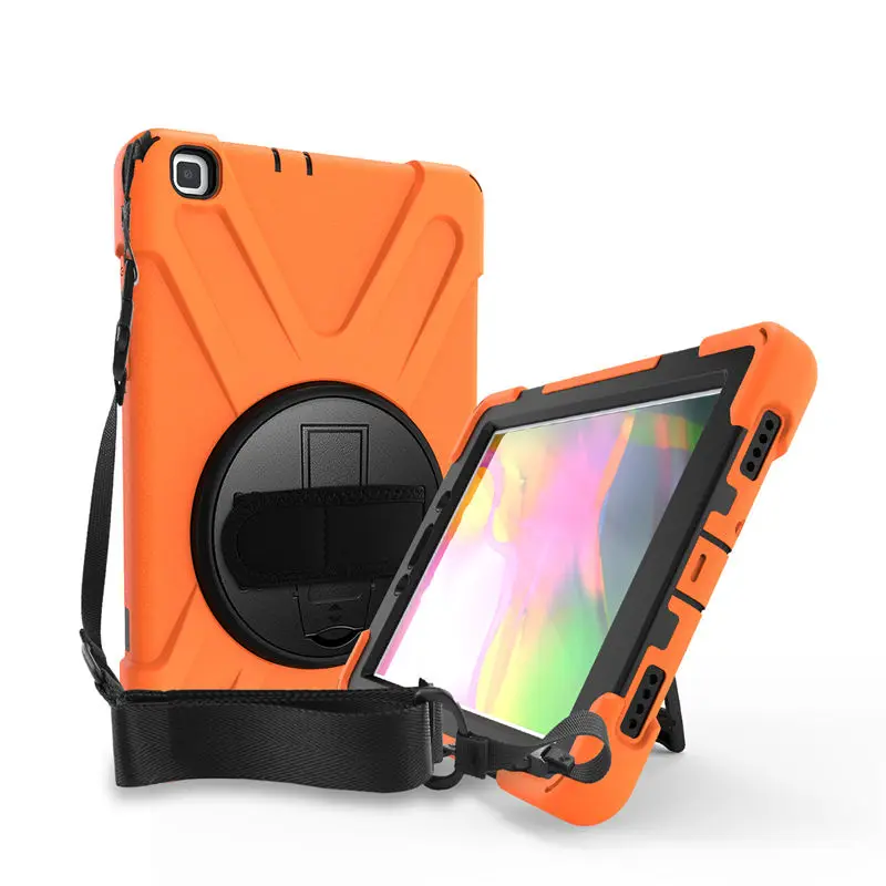 Orange Чехол для samsung galaxy tab A 8,0 SM-T290 SM-T295 T290 T295 T297 чехол противоударный сверхпрочный с ремешком на запястье - Цвет: Orange