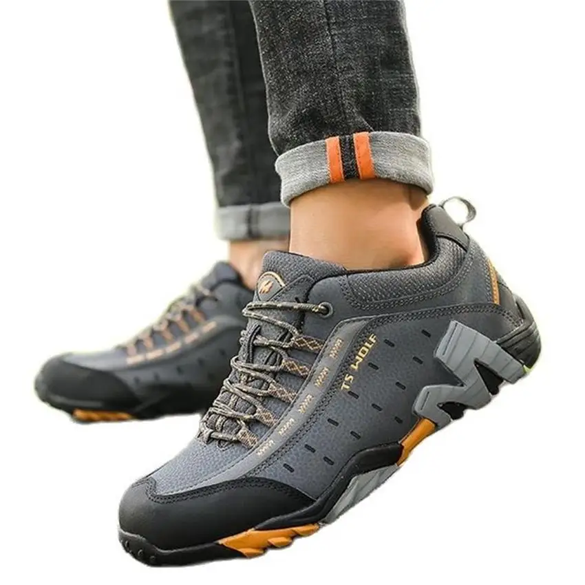 

Leather Waterproof Genuine Men Sneakers Outdoor Sport Waterproof Hiking Shoes Ankle Boots Men Mountain Trekking Shoes Zapatillas