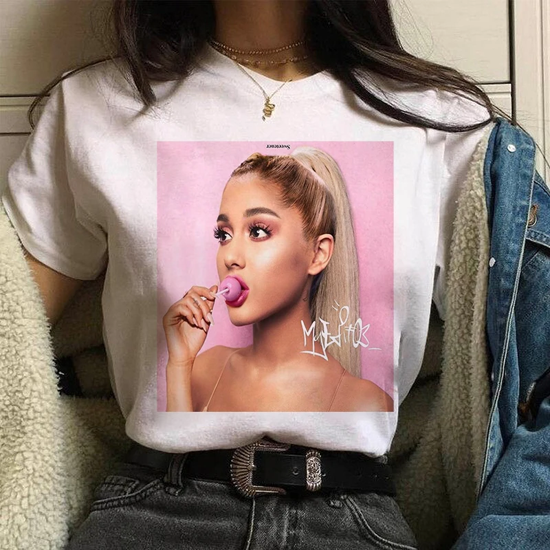 

Ariana Grande t shirt Streetwear Sexy Graphic Printed Casual Harajuku Top Oversized Tee Female/Man T-Shirt