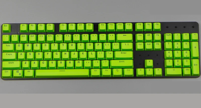PBT английский язык 108 клавиши крышки s ключи различные цвета выбор для Cherry MX механическая клавиатура колпачки переключатели - Цвет: green PBT