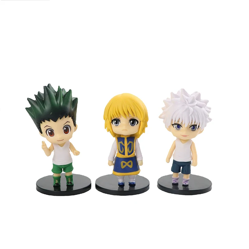 6 шт./компл. Hunter X Аниме Фигурки игрушки Гон фрекс Killua Zoldyck Kurapika фигурки модели