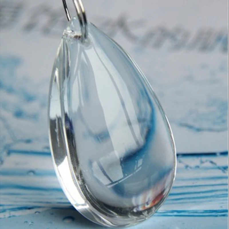 100 шт./лот 76 мм Хрустальная стеклянная подвеска в виде капли воды световая Призма