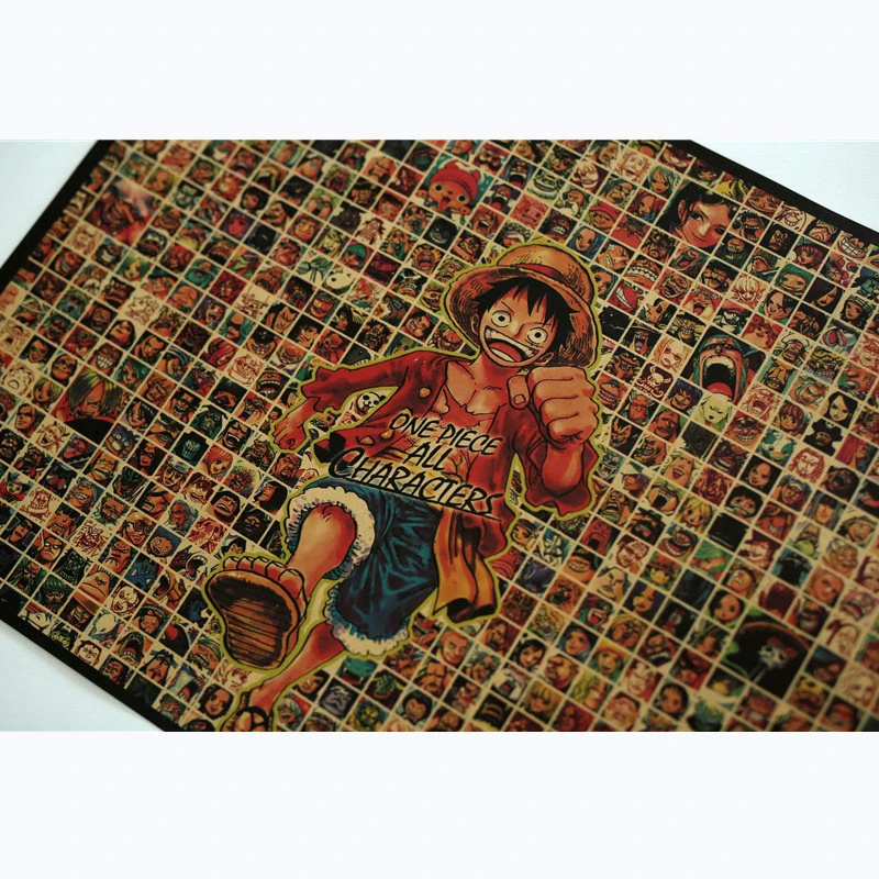 ВИНТАЖНЫЙ ПЛАКАТ Классический Аниме ОП Луффи все персонажи плакаты декор для