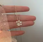 Женская серебряная подвеска с искусственным жемчугом