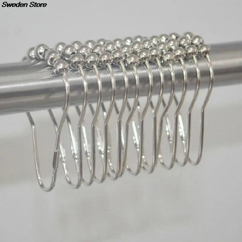 Кольца для штор душа полированный сатин никель 5 роликов 12 дюймов шт./упак.