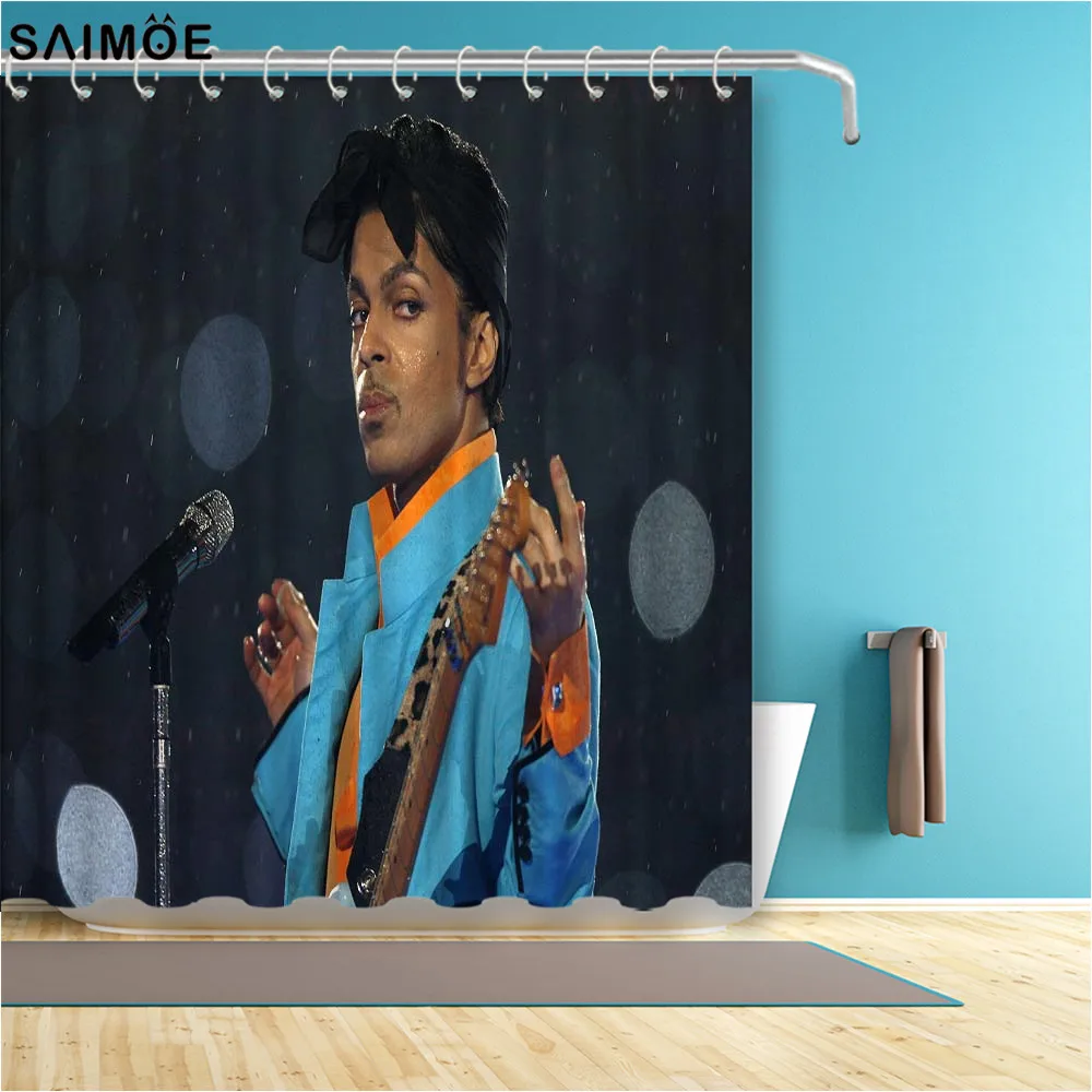 Модная занавеска для ванной комнаты принц музыкальный певец Водонепроницаемая