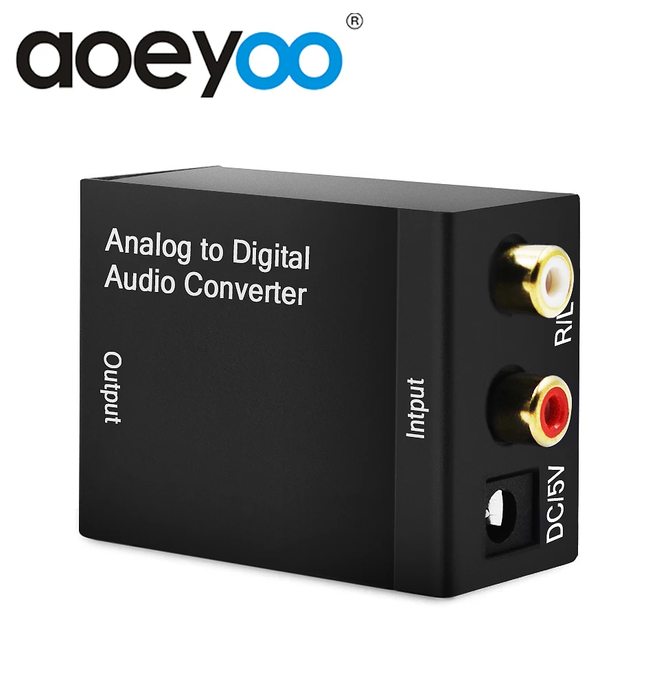 AOEYOO аналогово цифровой аудио ТВ преобразователь коаксиальный в оптический Toslink