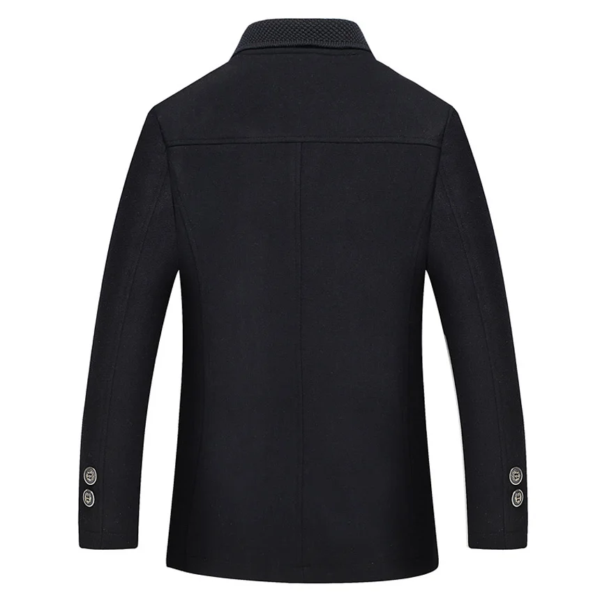 Зимняя куртка Для мужчин Шерстяное пальто Slim Fit Куртки модная верхняя одежда