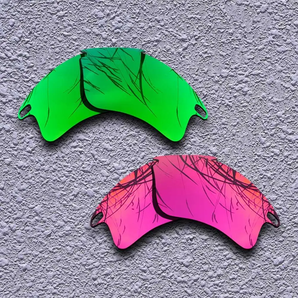 Green-Purple Red 2 Pairs Polarized Replacement Lenses for Oakley Fast Jacket XL Sunglasses- Multiple Choices - Цвет линз: Green-Purple Red