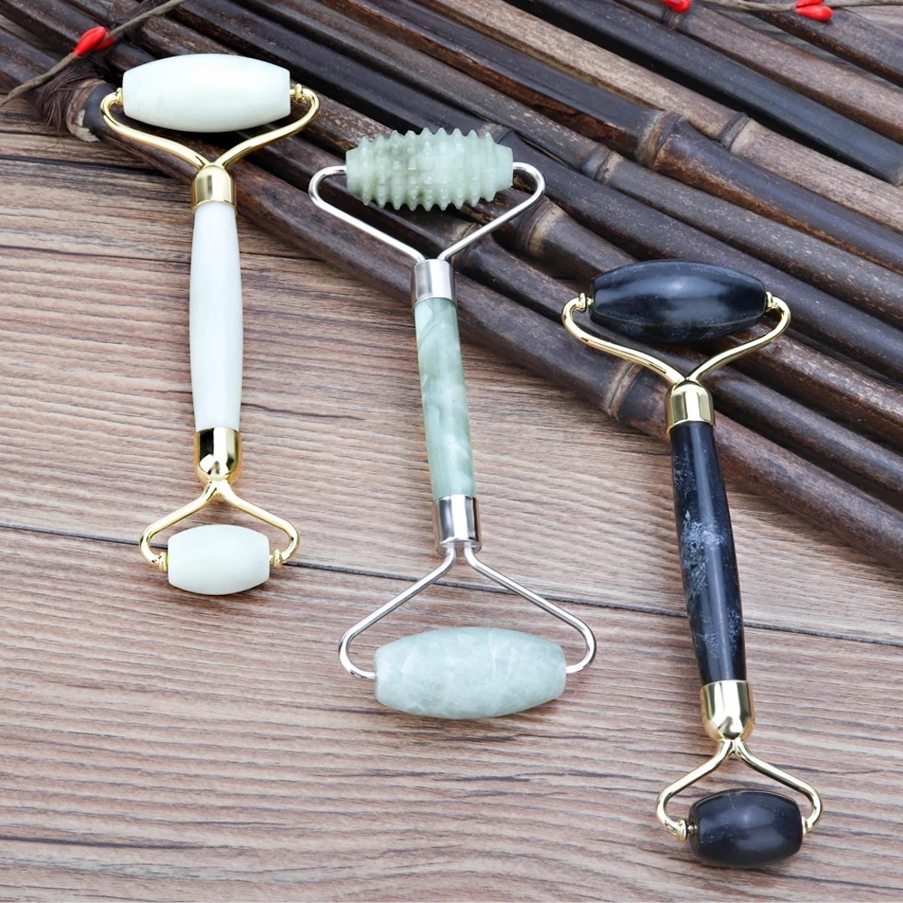 

7 Styles Portable Pratical Facial Massage Roller Natural Jade Anti Wrinkle Face Slimming Shaper Skin Body Relaxation Beauty Tool