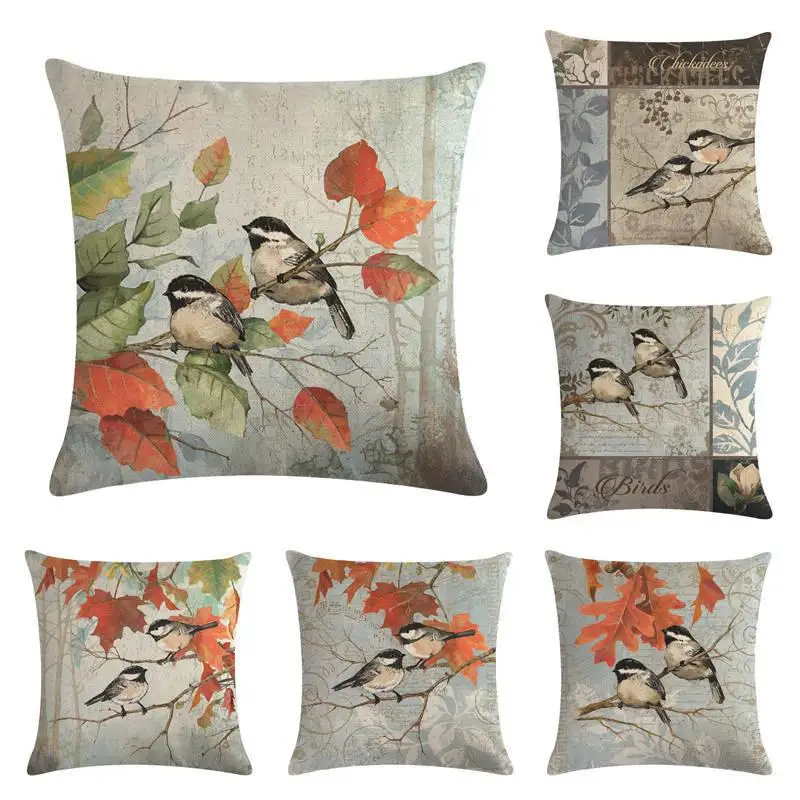 Комплект постельного белья с цветочным принтом птицами на дереве для дизайн