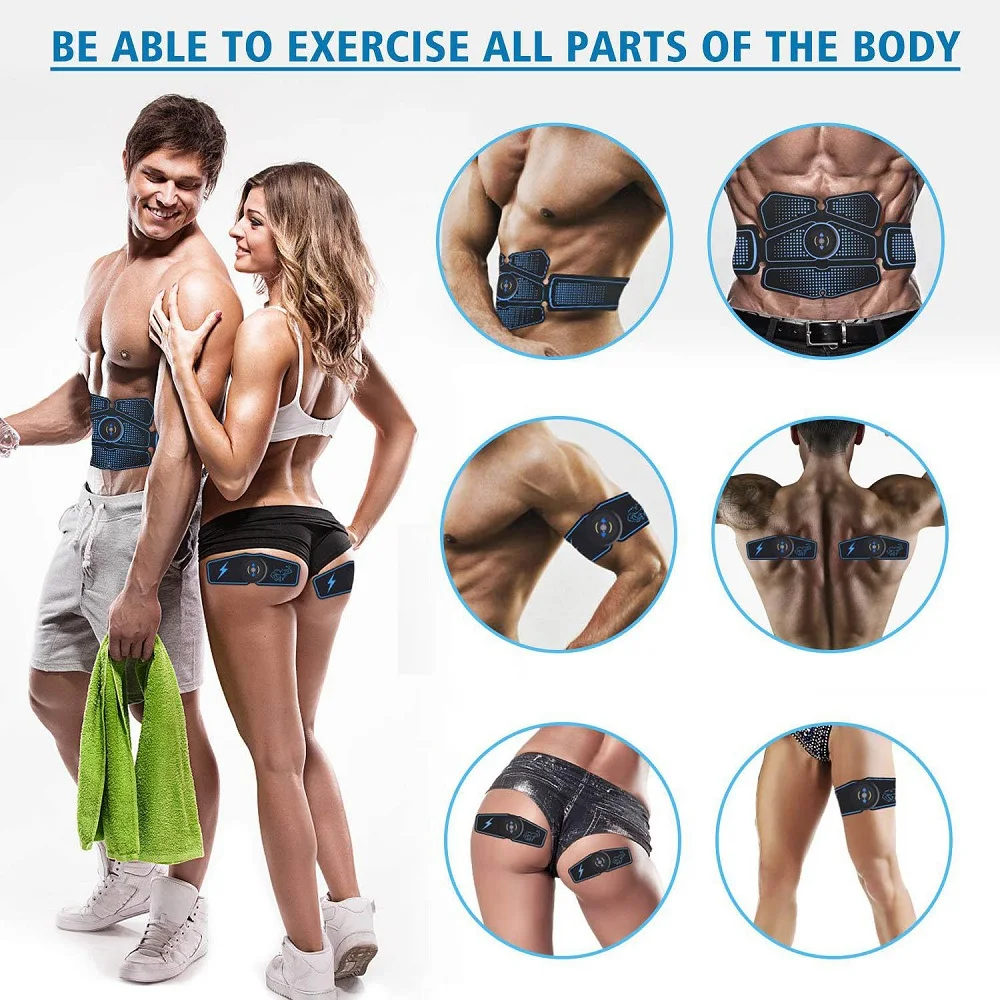 Тренажер для мышц тонер перезаряжаемый умный Abs тренажер фитнеса USB зарядка