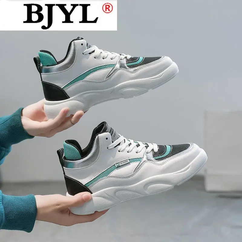 

2021 Spring Autumn Woman Lace-up Sneakers Fashion Woman Casual Shoes Plus Size Platform Walking Comfort Woman Vulcanized Shoes