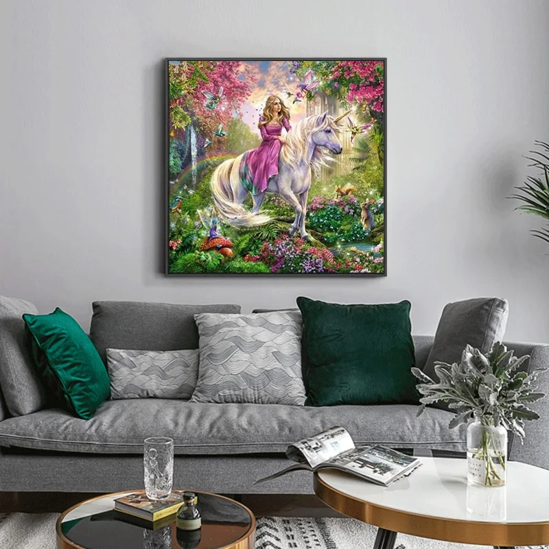 5D DIY Diamond Painting Full Square Animal Horse Painted Mosaic Embroidery Cross stitch Fairyland Cartoon home decor Gift L09057 | Дом и сад