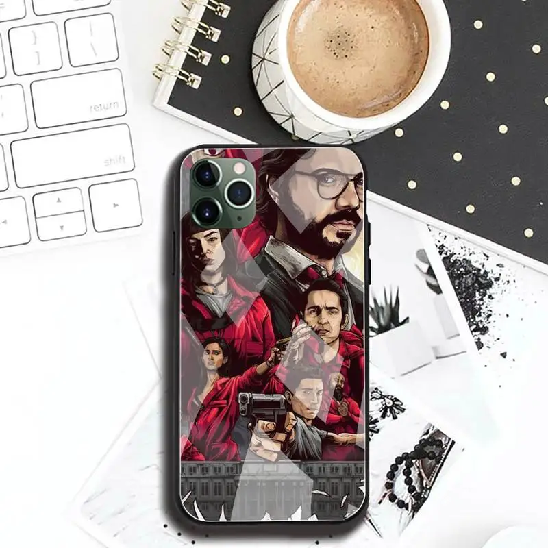 spain tv money heist house paper phone case tempered glass for iphone 12 pro max mini 11 pro xr xs max 8 x 7 6s 6 plus se 2020 free global shipping
